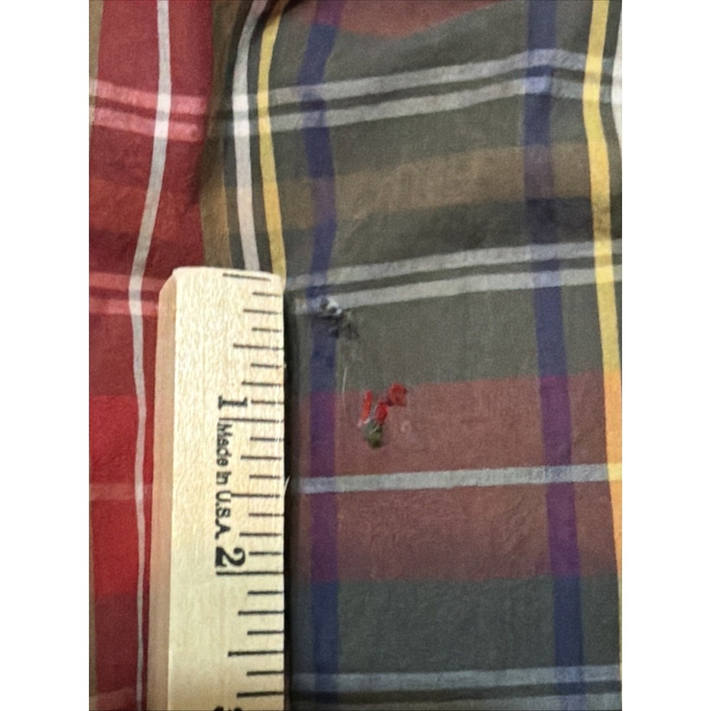 Ralph Lauren Home Queen Plaid Comforter Embroidered EST 1967 Cotton Red Green - Picture 11 of 16